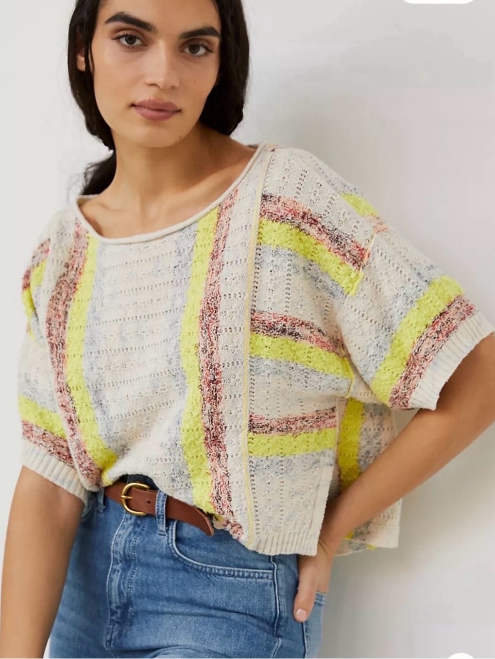 Pilcro Beachside Sweater Tee Size Medium